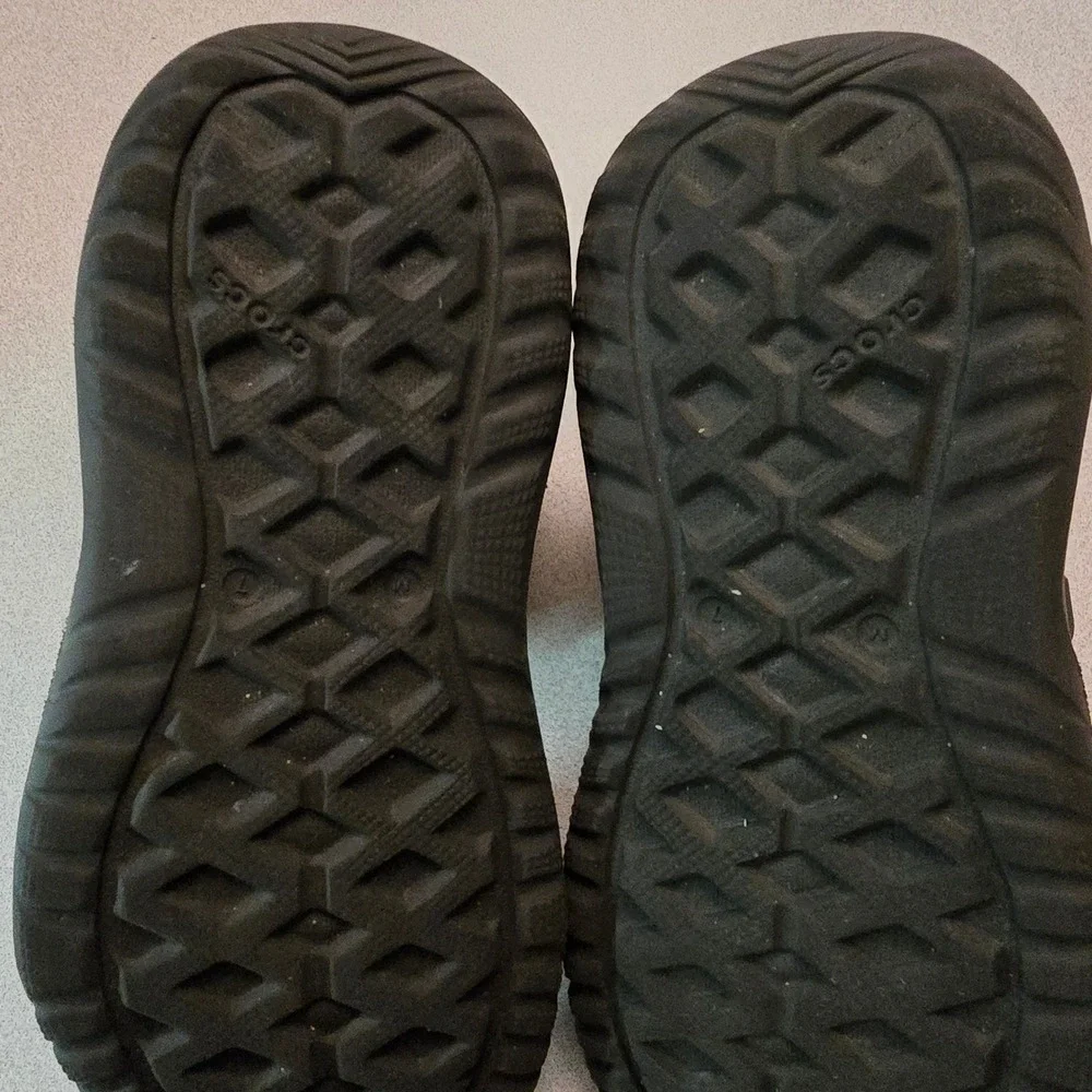 Crocs Swiftwater Sandals Black Sporty Fisherman Rugged  Adjustable Mens Size 7